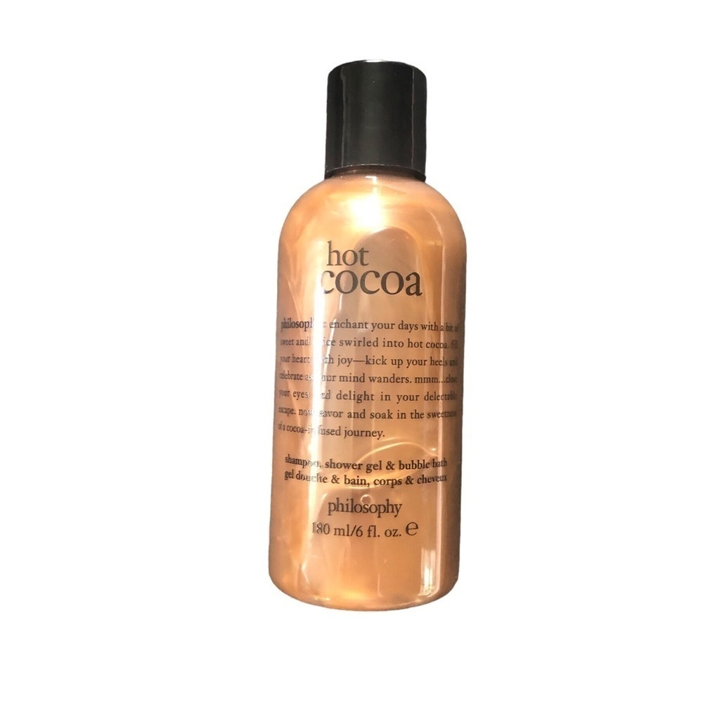Philosophy HOT CHOCOLATE Shampoo Shower Gel Bubble Bath 6 Oz Travel Size Gift